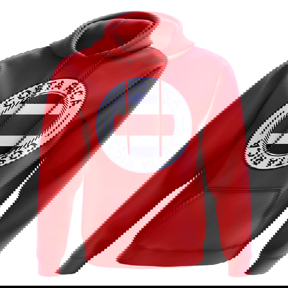 Costa Rica Football Badge Hoodie (Red)