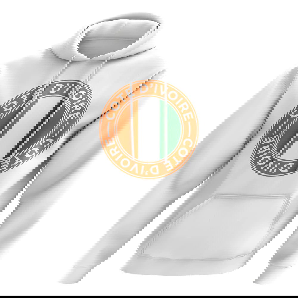 Côte d’Ivoire Football Badge Hoodie (White)