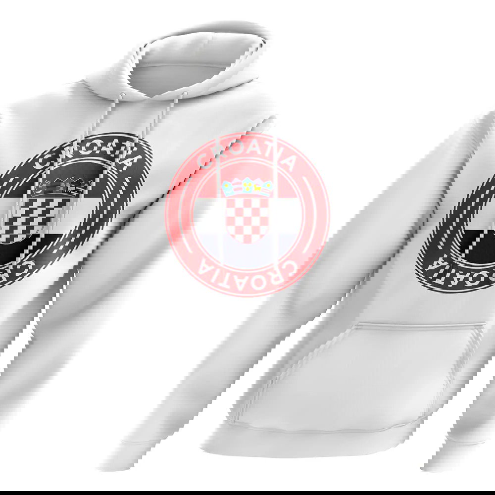 Croatia Football Badge Hoodie (White)