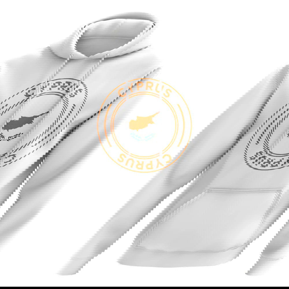 Cyprus Football Badge Hoodie (White)