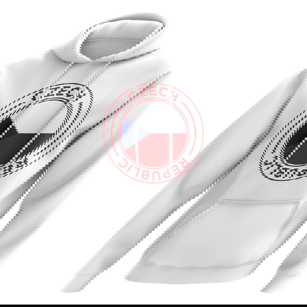 Czech Republic Football Badge Hoodie (White)