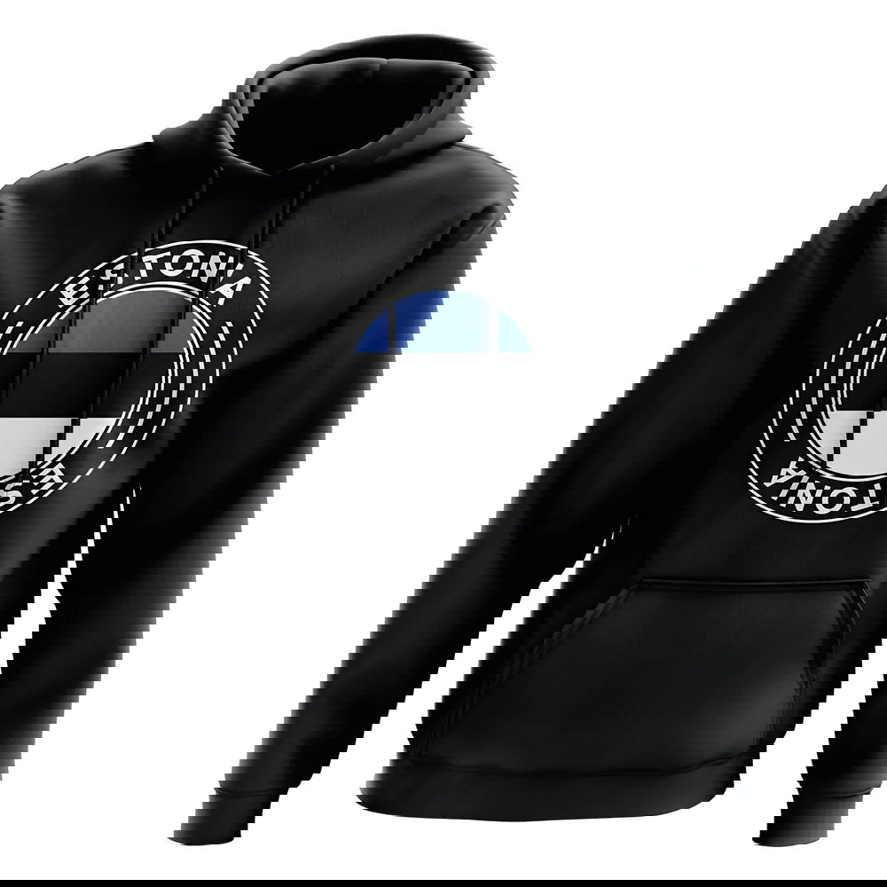 Estonia Football Badge Hoodie (Black)