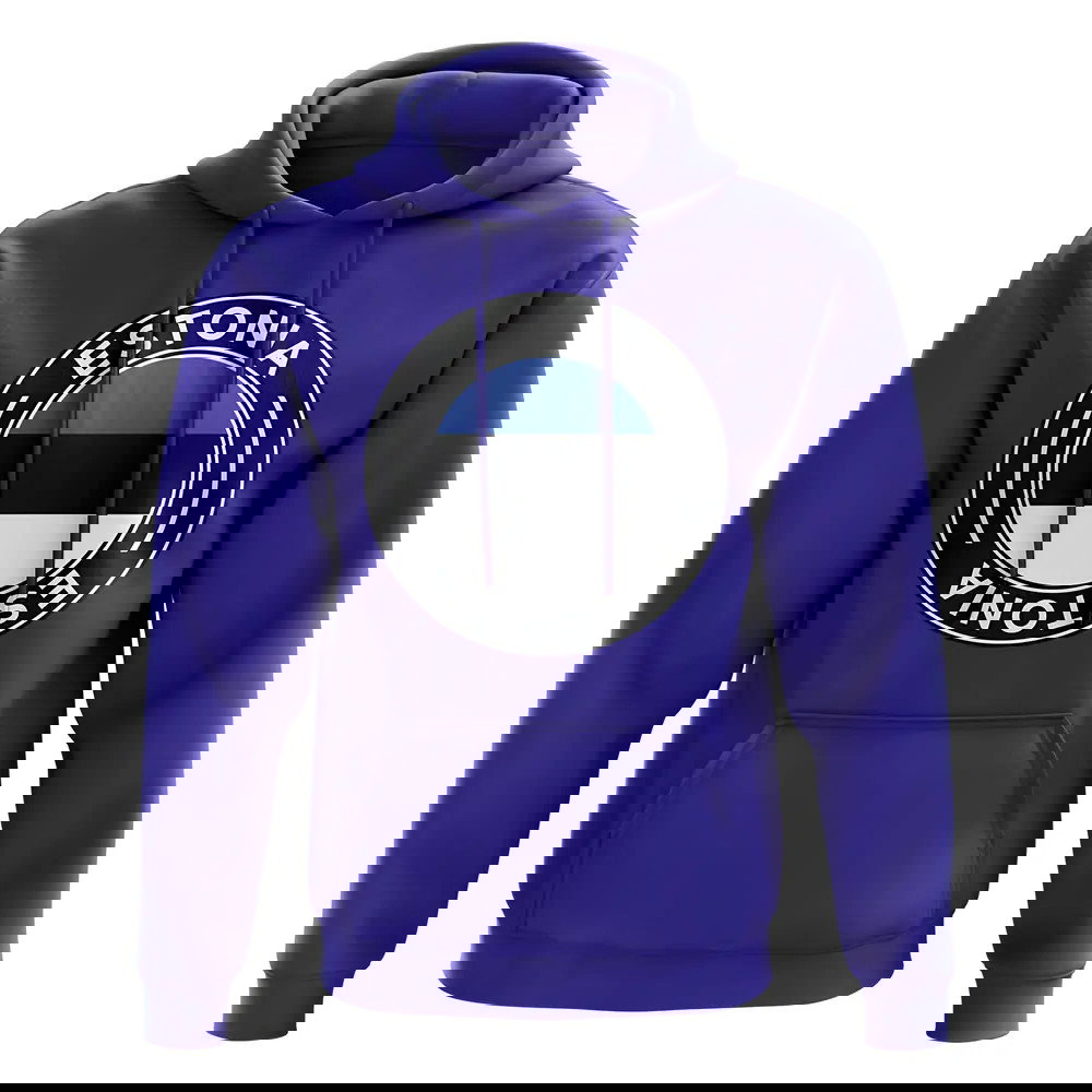 Estonia Football Badge Hoodie (Royal)