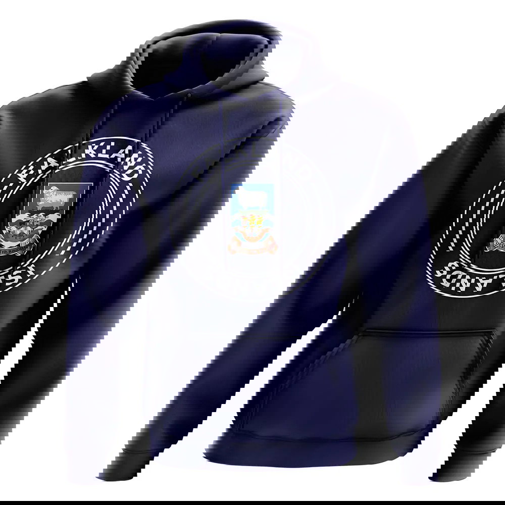 Falkland Islands Football Badge Hoodie (Navy)