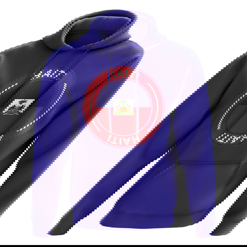 Haiti Football Badge Hoodie (Royal)