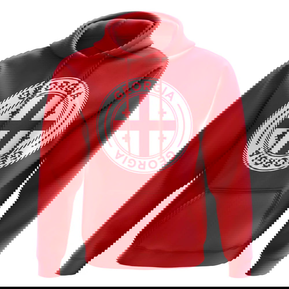 Georgia Football Badge Hoodie (Red)
