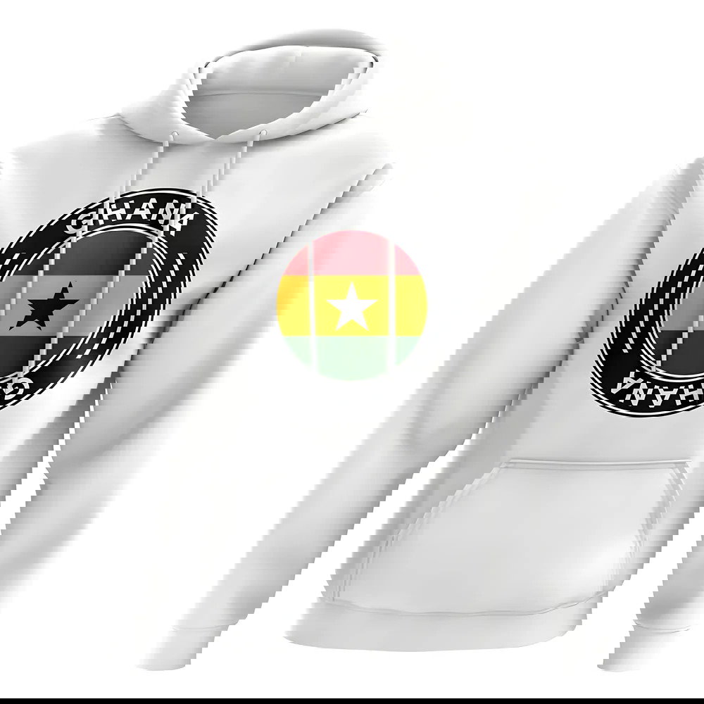 Ghana Football Badge Hoodie (White)