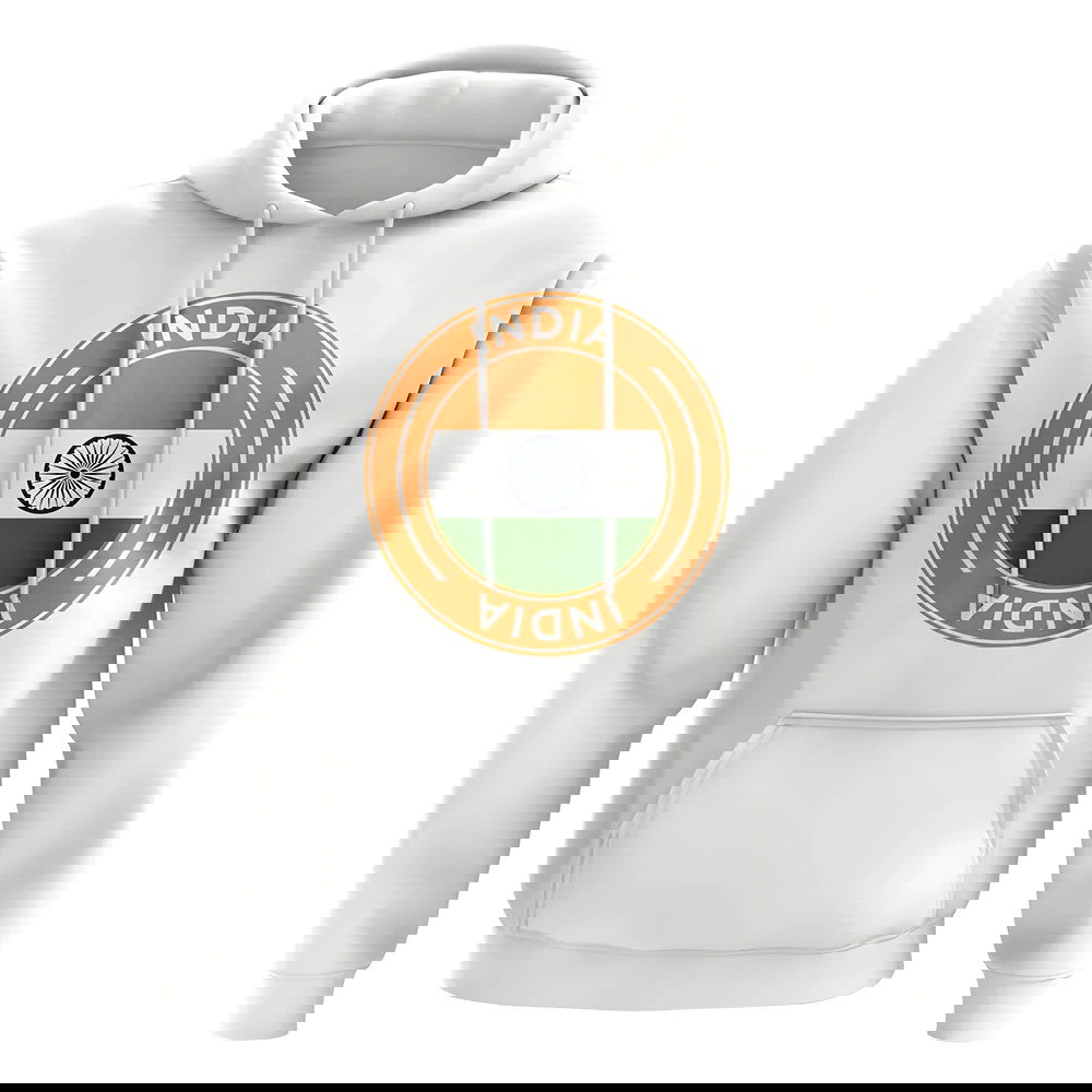 India Football Badge Hoodie (White)