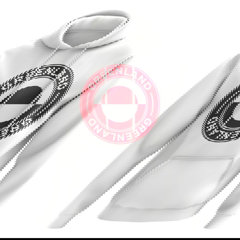 Greenland Football Badge Hoodie (White)