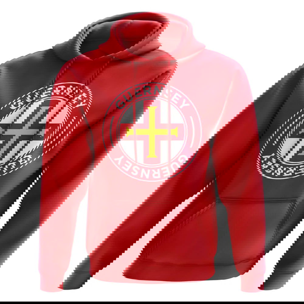 Guernsey Football Badge Hoodie (Red)