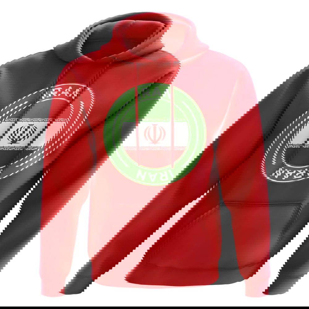 Iran Football Badge Hoodie (Red)