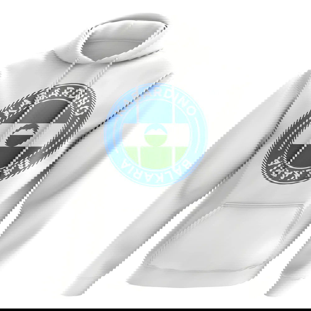 Kabardino-Balkaria Football Badge Hoodie (White)