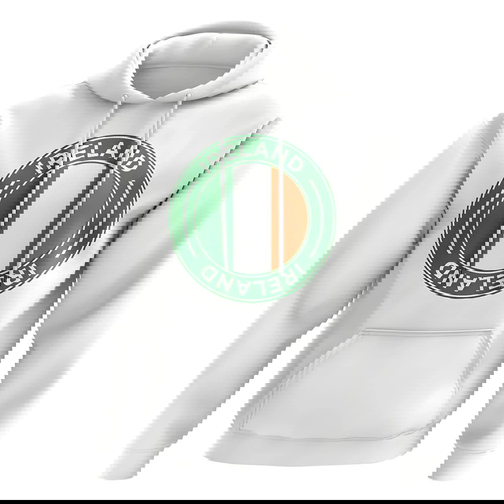 Ireland Football Badge Hoodie (White)