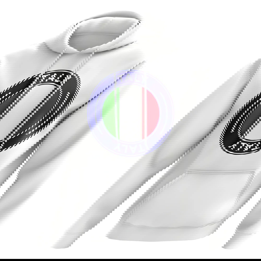 Italy Football Badge Hoodie (White)