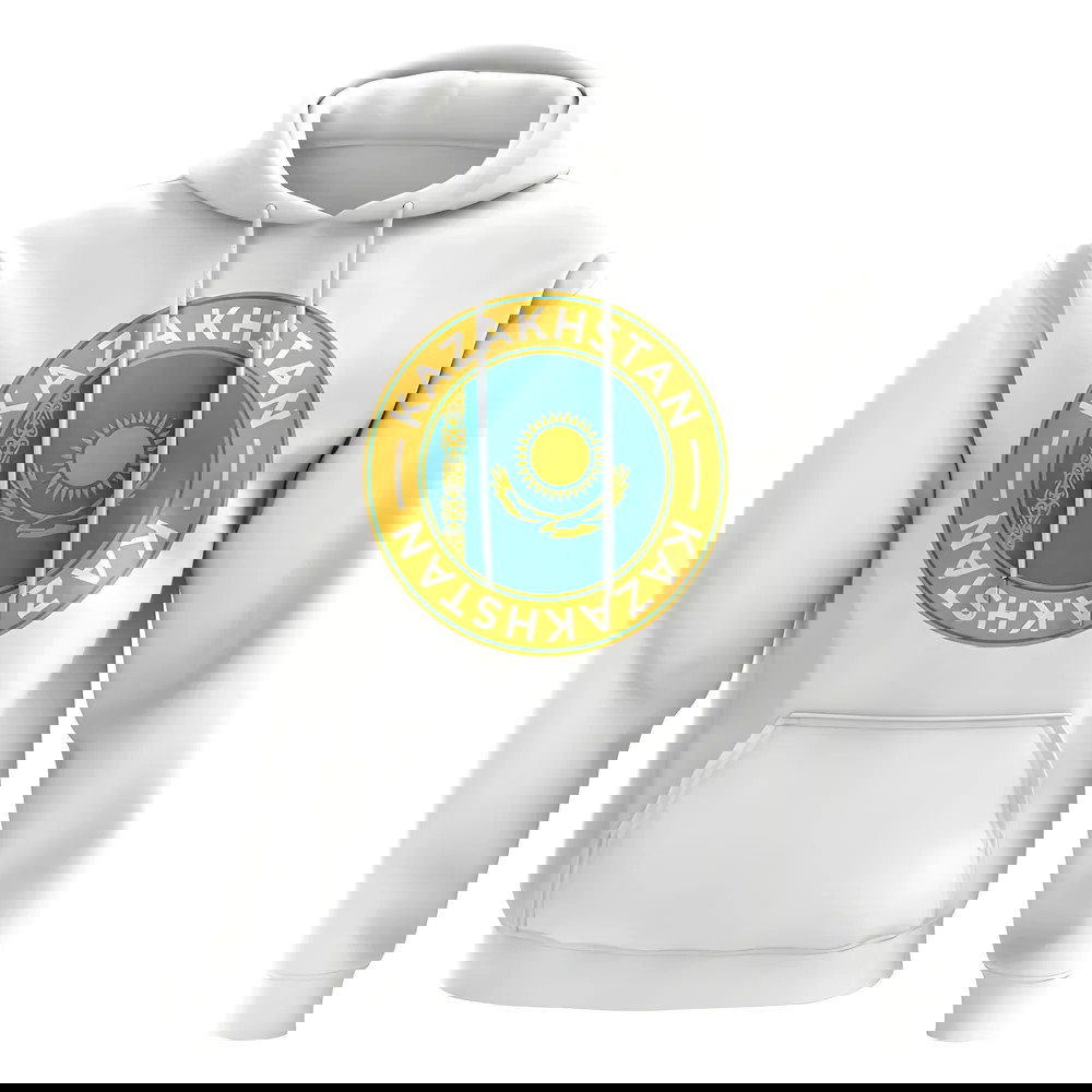 Kazakhstan Football Badge Hoodie (White)