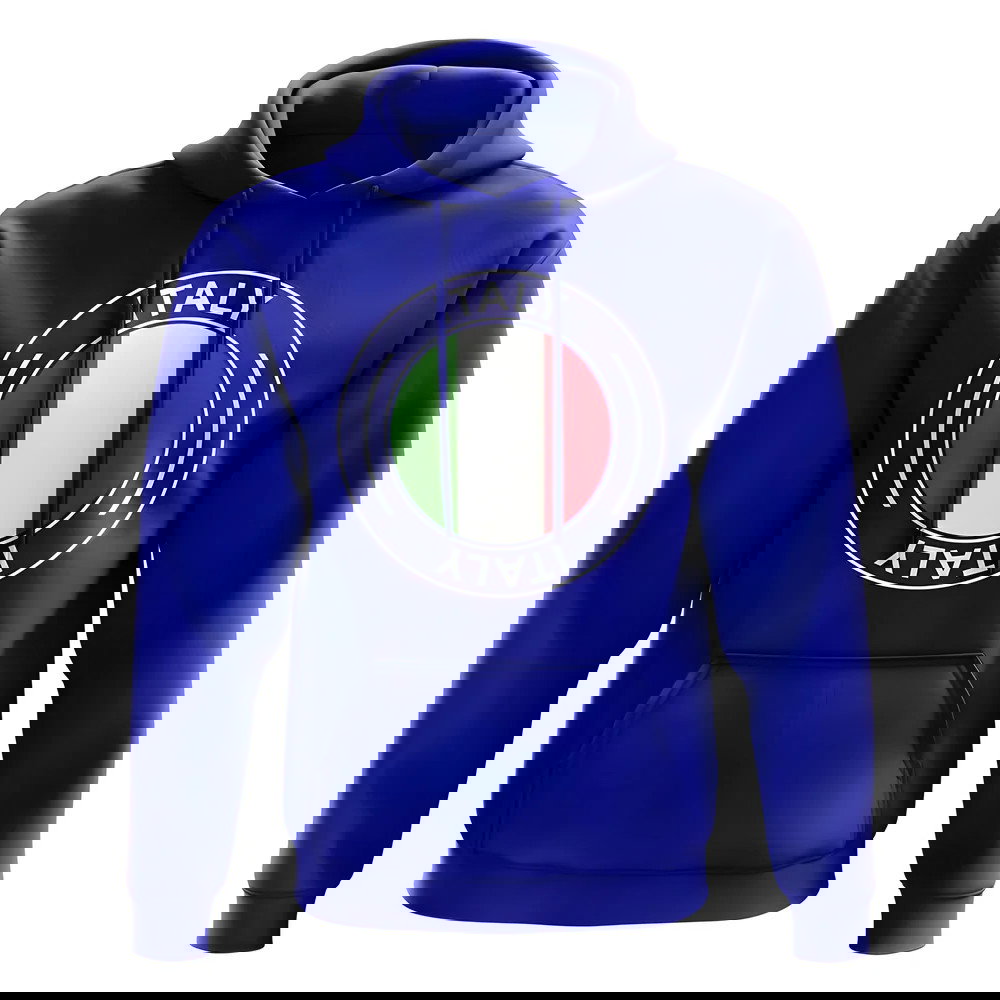Italy Football Badge Hoodie (Royal)