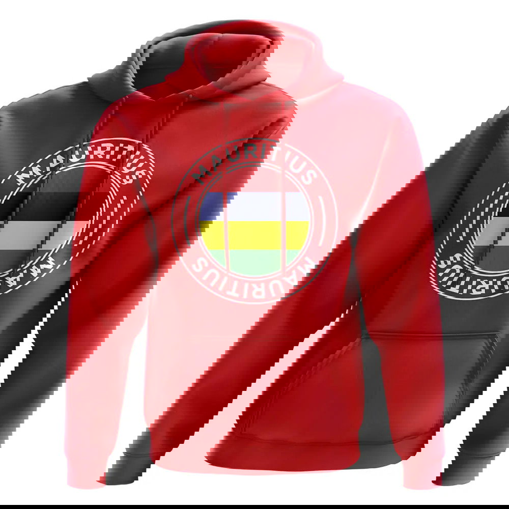 Mauritius Football Badge Hoodie (Red)