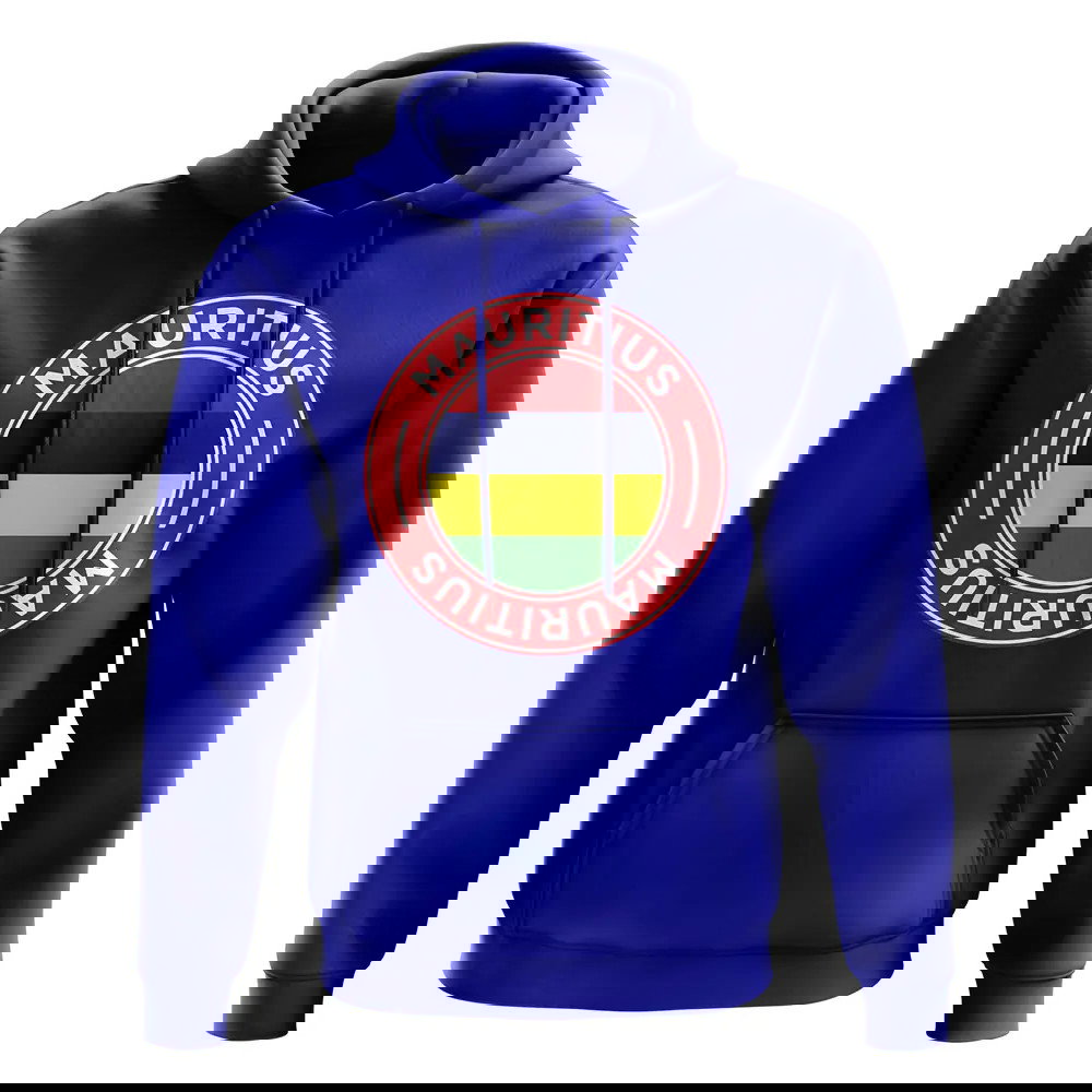 Mauritius Football Badge Hoodie (Royal)