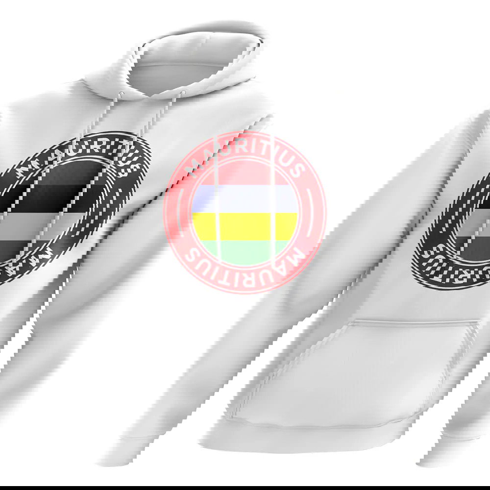 Mauritius Football Badge Hoodie (White)