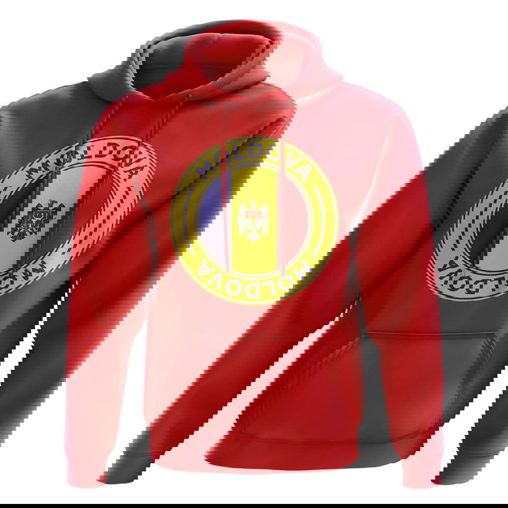 Moldova Football Badge Hoodie (Red)