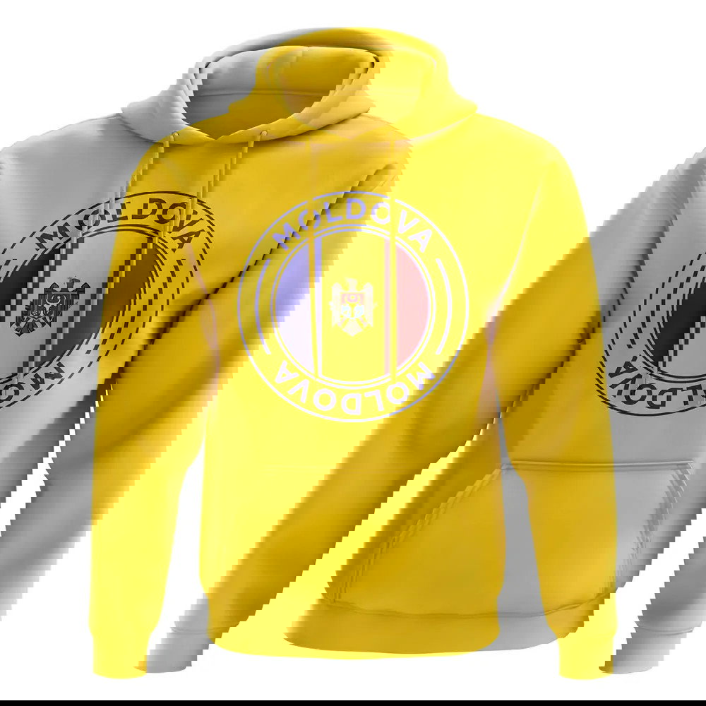 Moldova Football Badge Hoodie (Yellow)