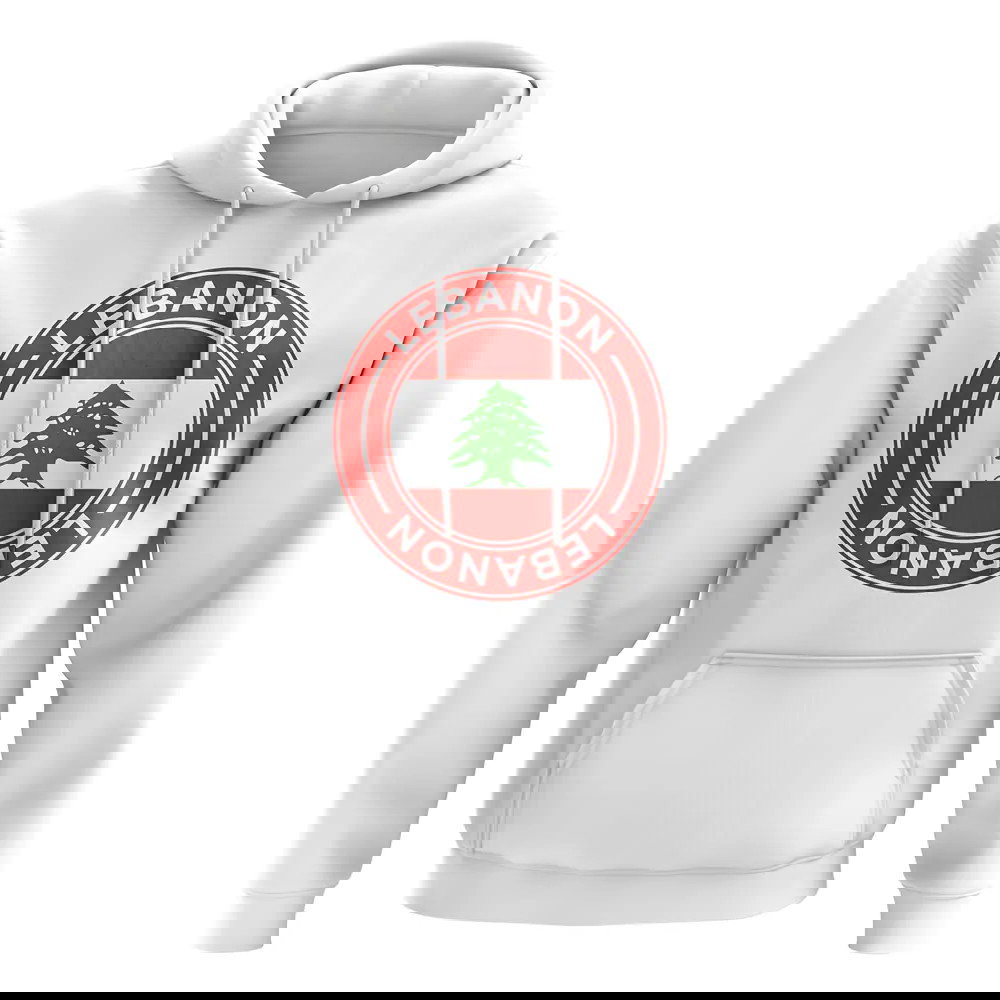 Lebanon Football Badge Hoodie (White)