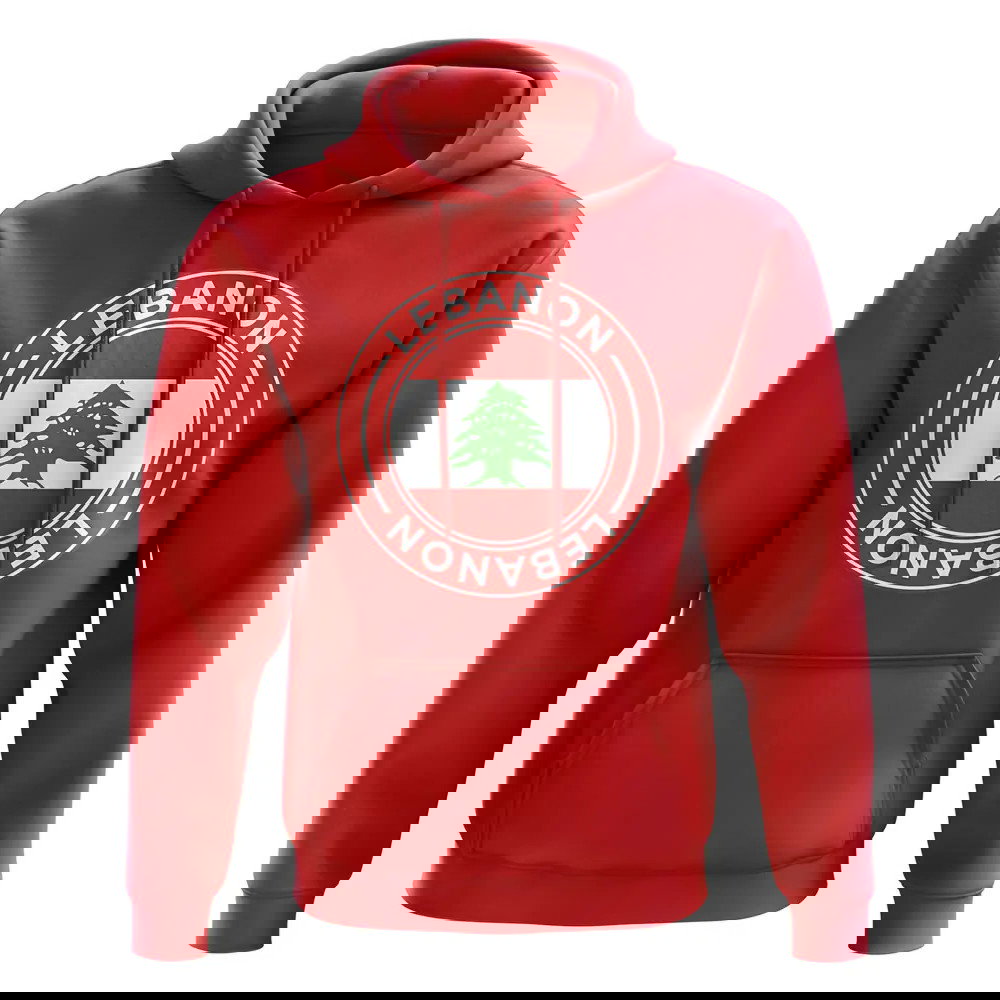 Lebanon Football Badge Hoodie (Red)