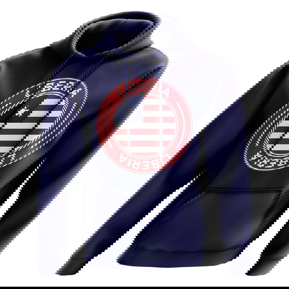 Liberia Football Badge Hoodie (Navy)