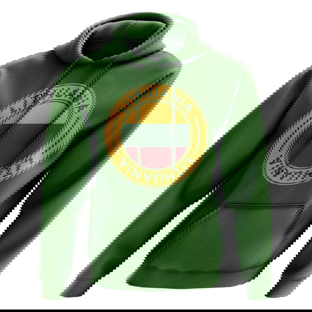 Lithuania Football Badge Hoodie (Green)