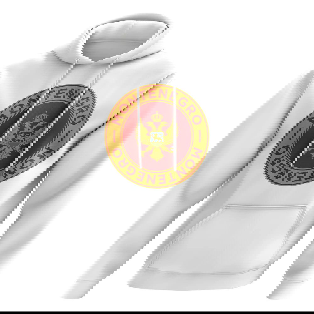 Montenegro Football Badge Hoodie (White)