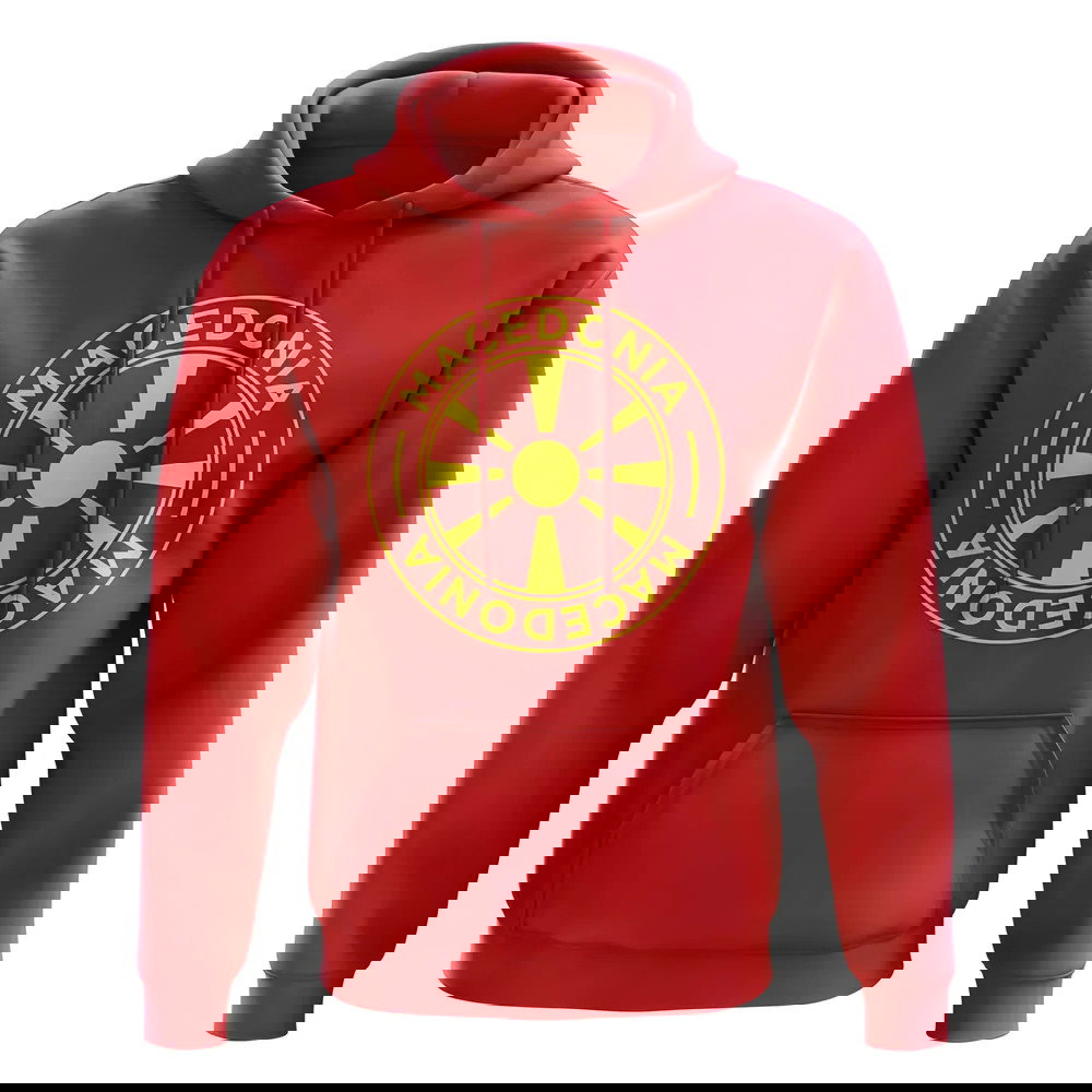 Macedonia Football Badge Hoodie (Red)