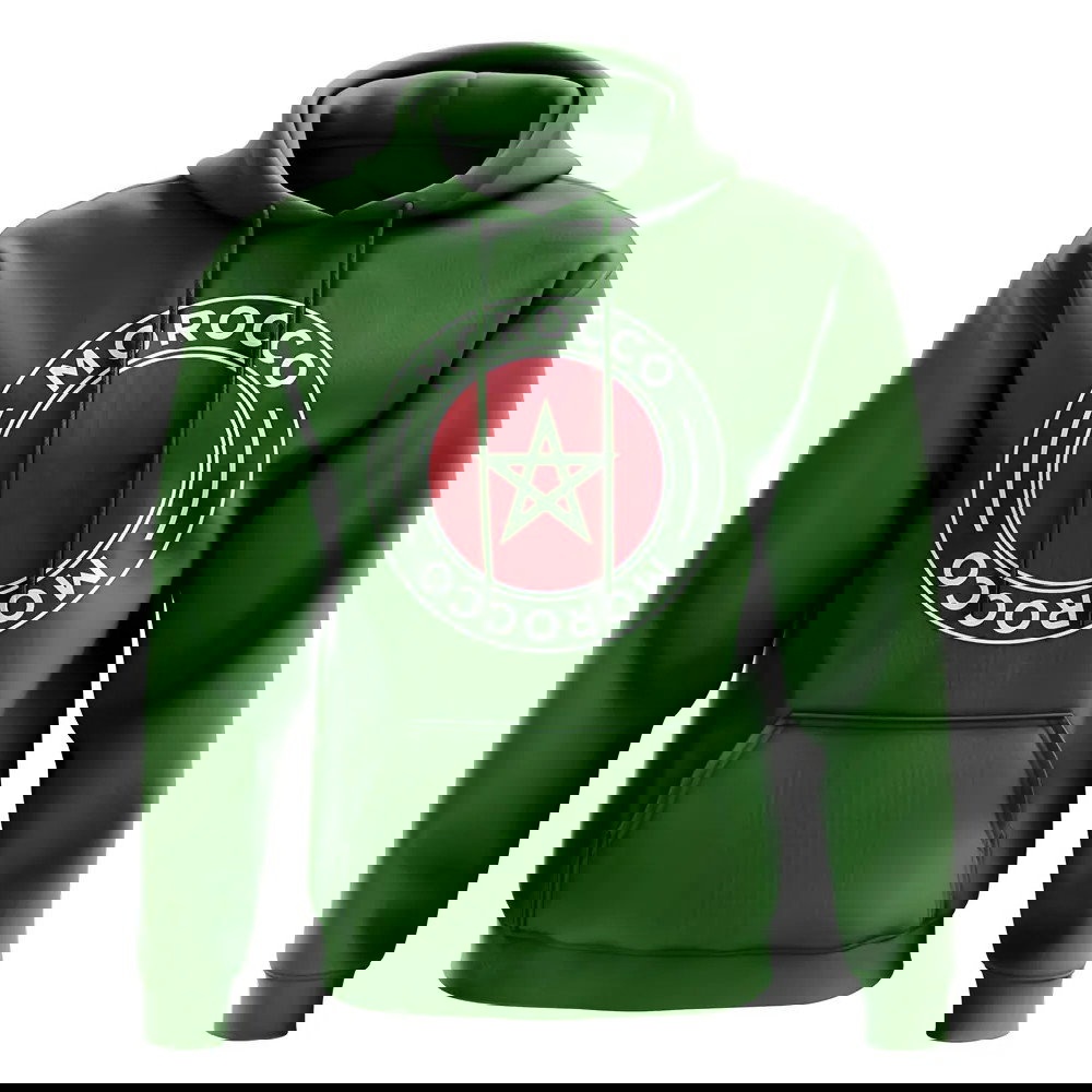 Morocco Football Badge Hoodie (Green)
