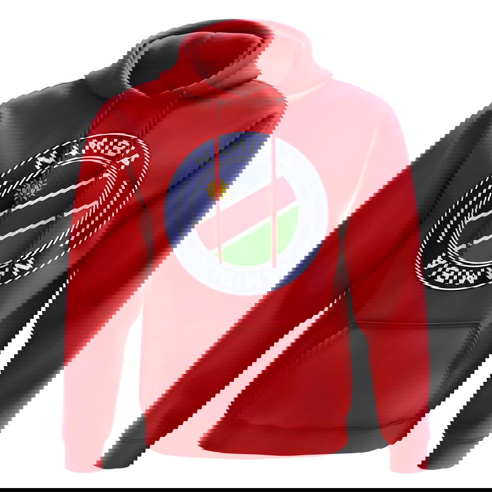 Namibia Football Badge Hoodie (Red)