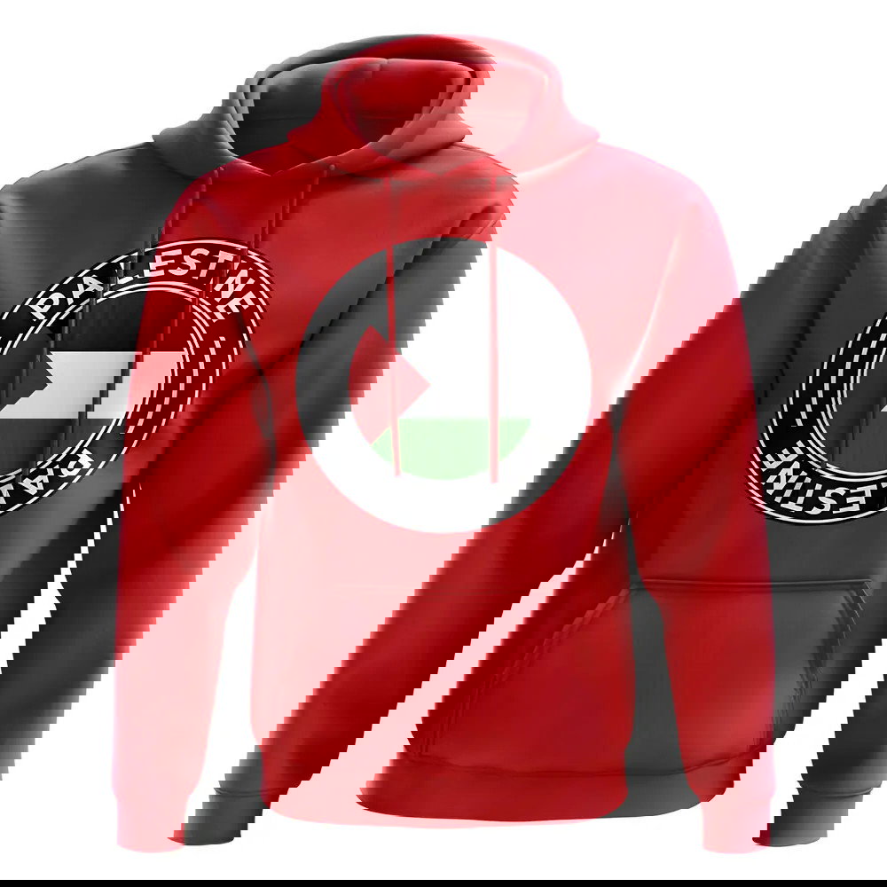 Palestine Football Badge Hoodie (Red)