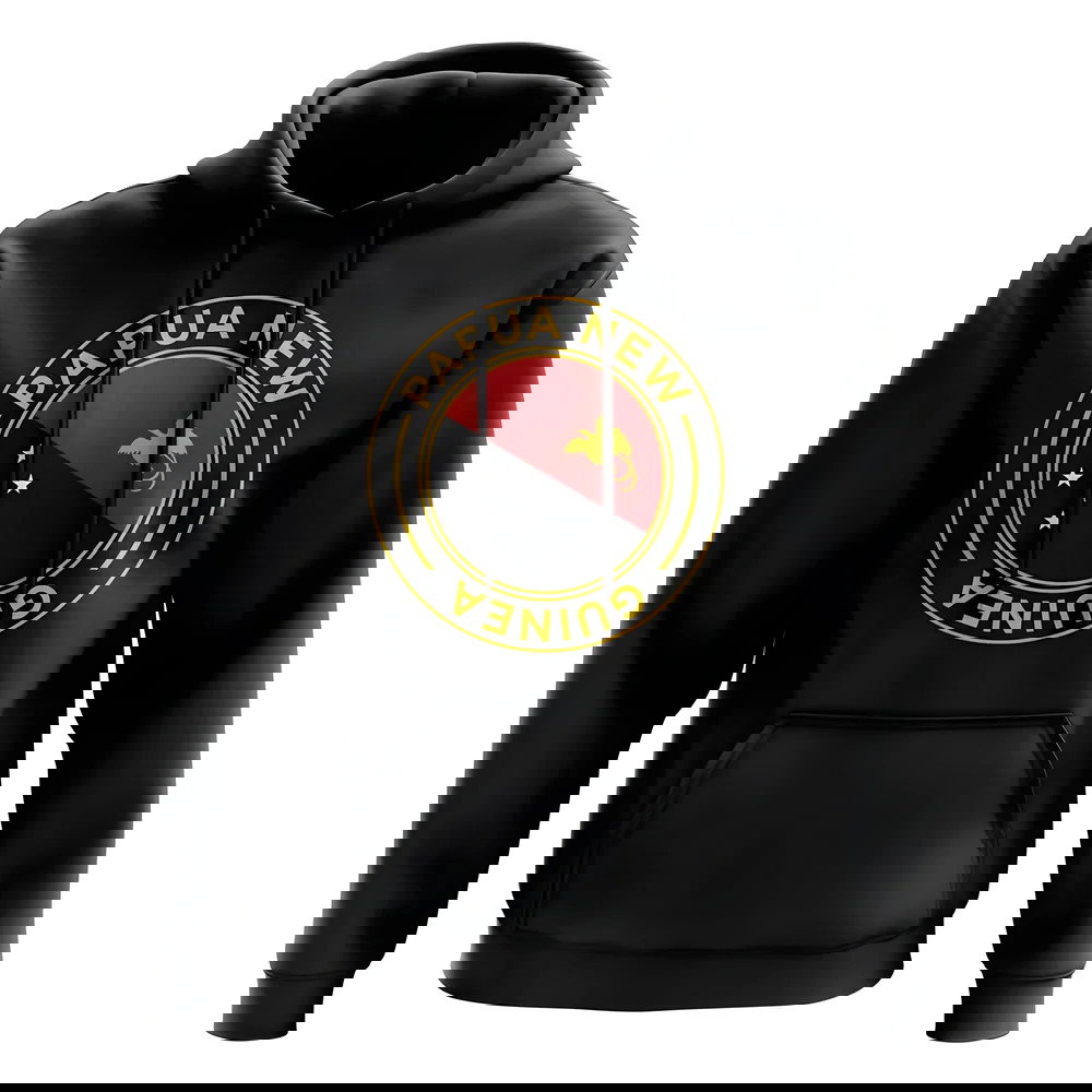 Papa New Guinea Football Badge Hoodie (Black)