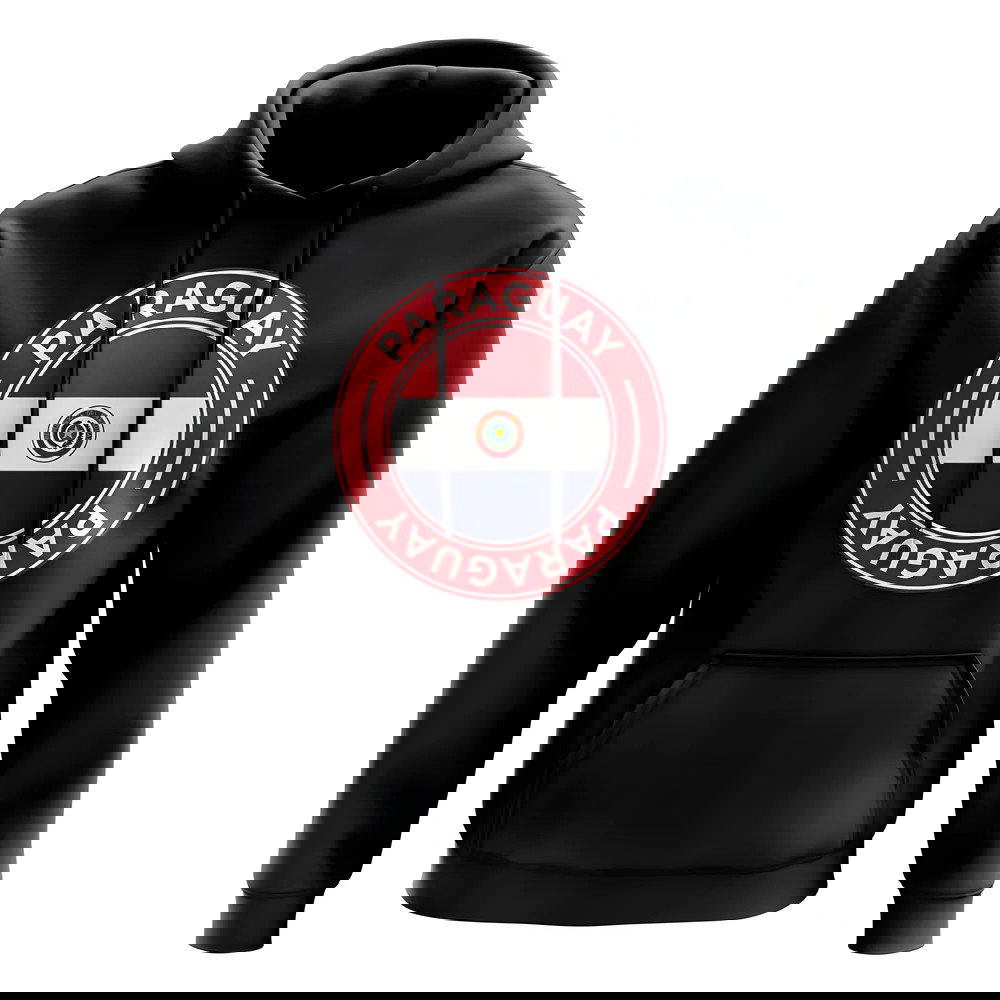 Paraguay Football Badge Hoodie (Black)