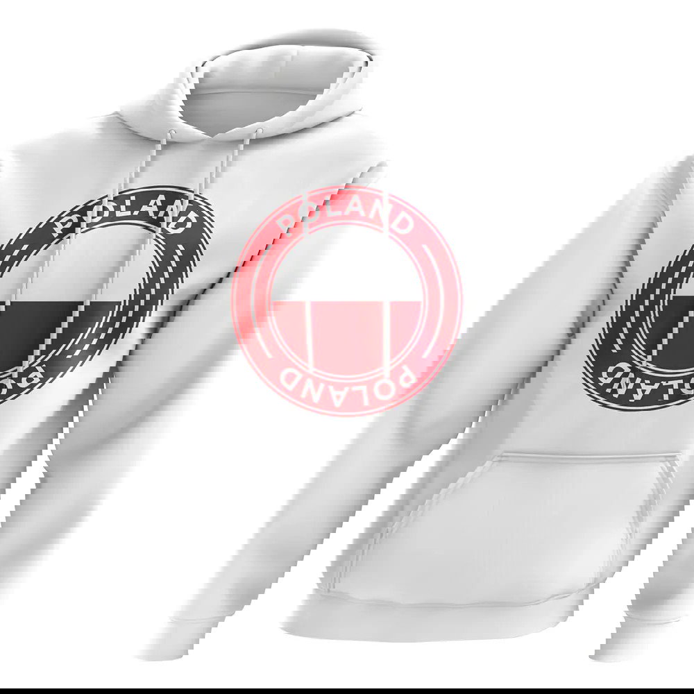 Poland Football Badge Hoodie (White)