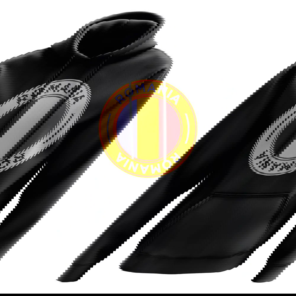 Romania Football Badge Hoodie (Black)