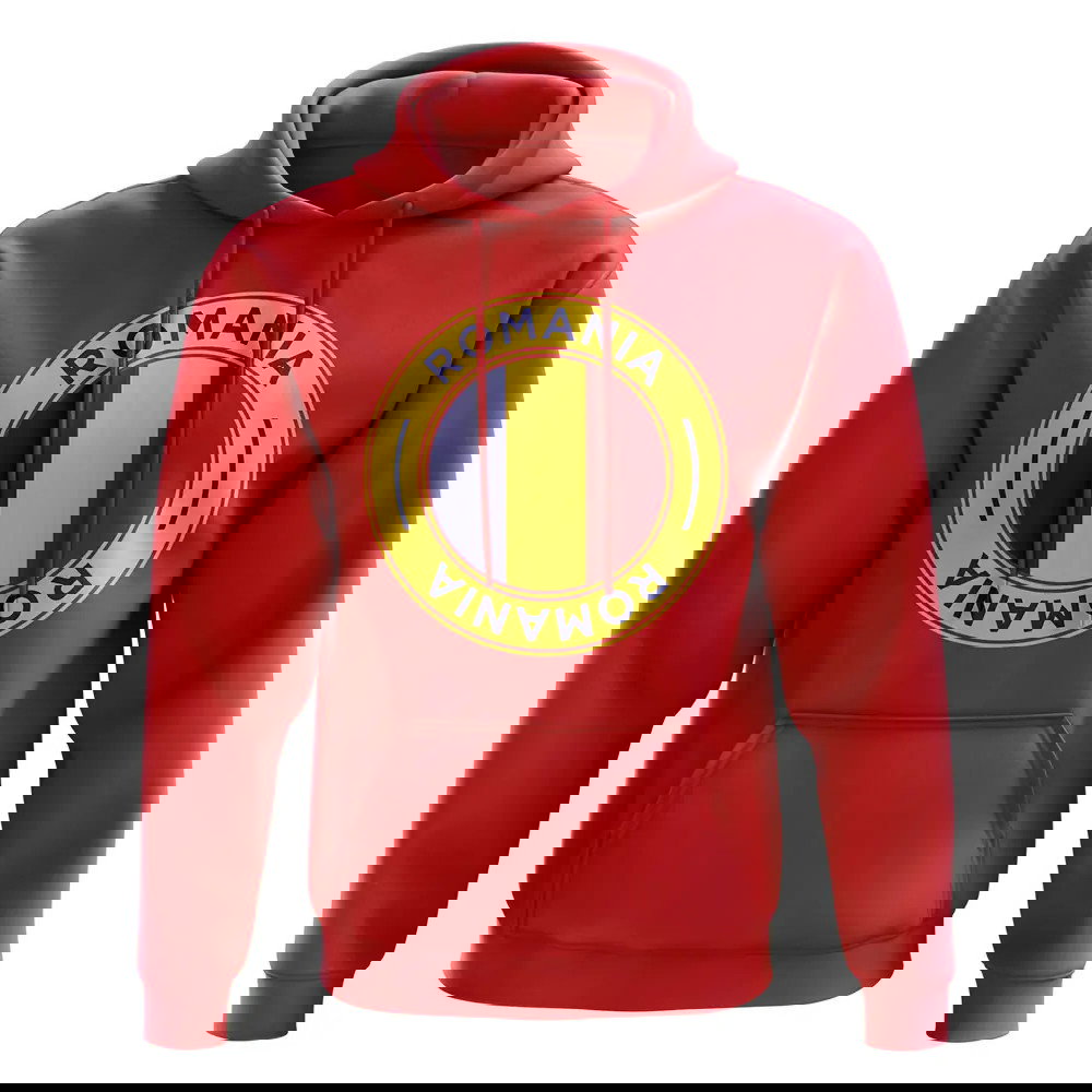 Romania Football Badge Hoodie (Red)