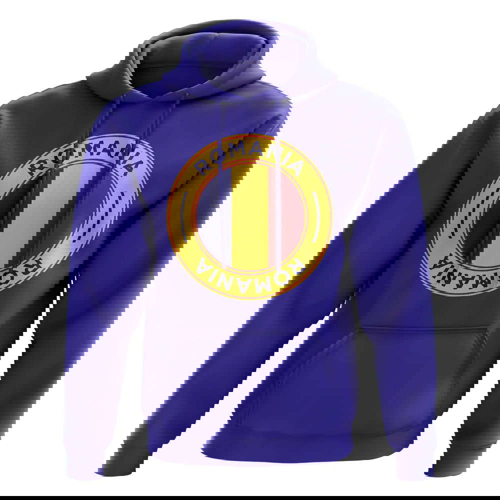 Romania Football Badge Hoodie (Royal)