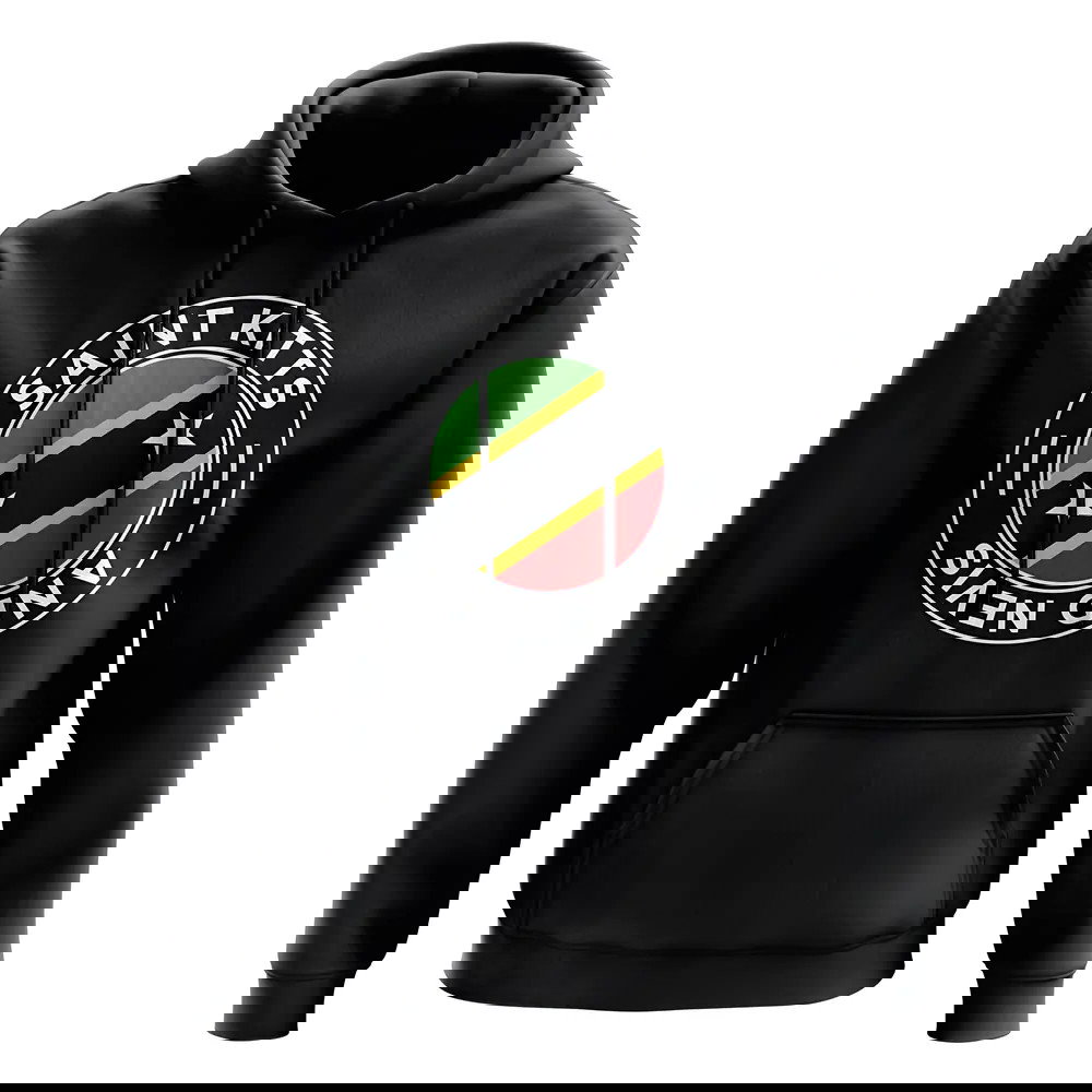 Saint Kitts and Nevis Football Badge Hoodie (Black)