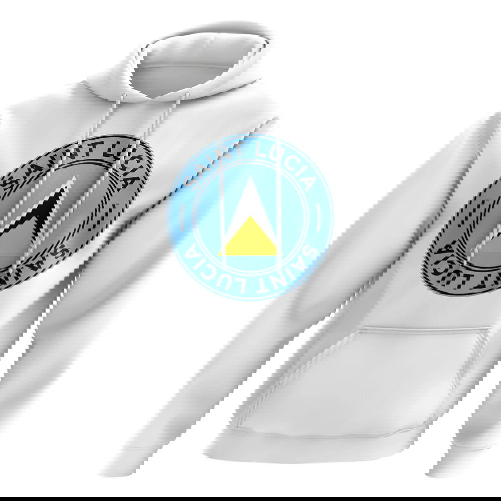 Saint Lucia Football Badge Hoodie (White)