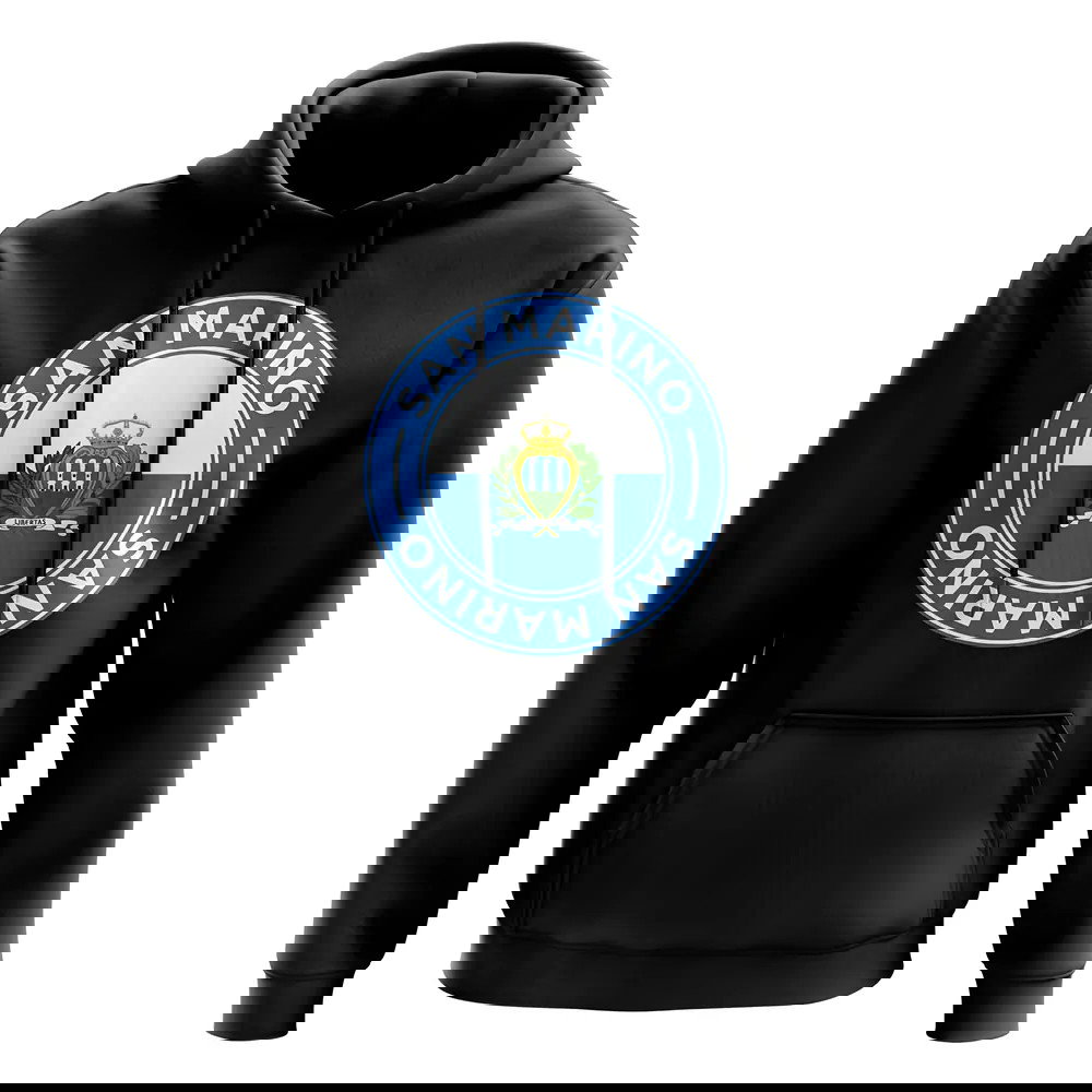 San Marino Football Badge Hoodie (Black)