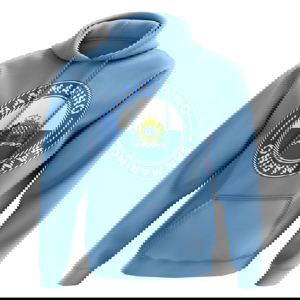 San Marino Football Badge Hoodie (Sky)