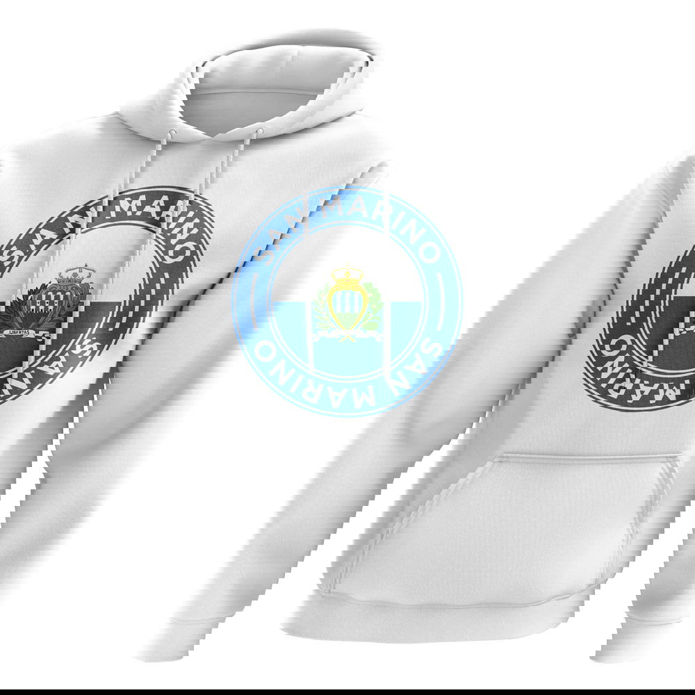 San Marino Football Badge Hoodie (White)