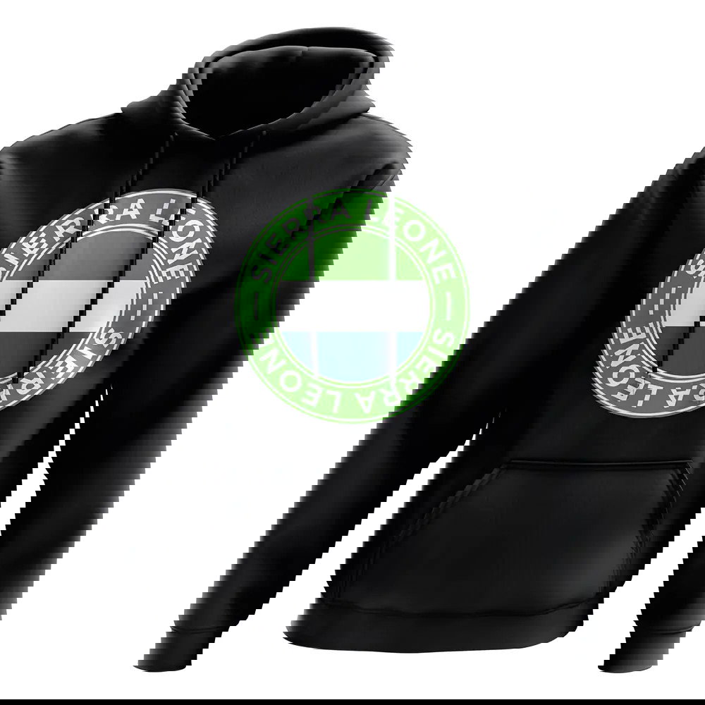 Sierra Leone Football Badge Hoodie (Black)