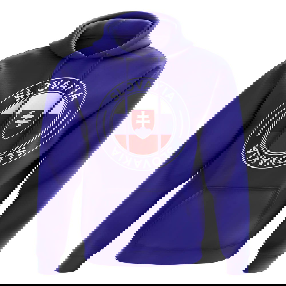 Slovakia Football Badge Hoodie (Royal)