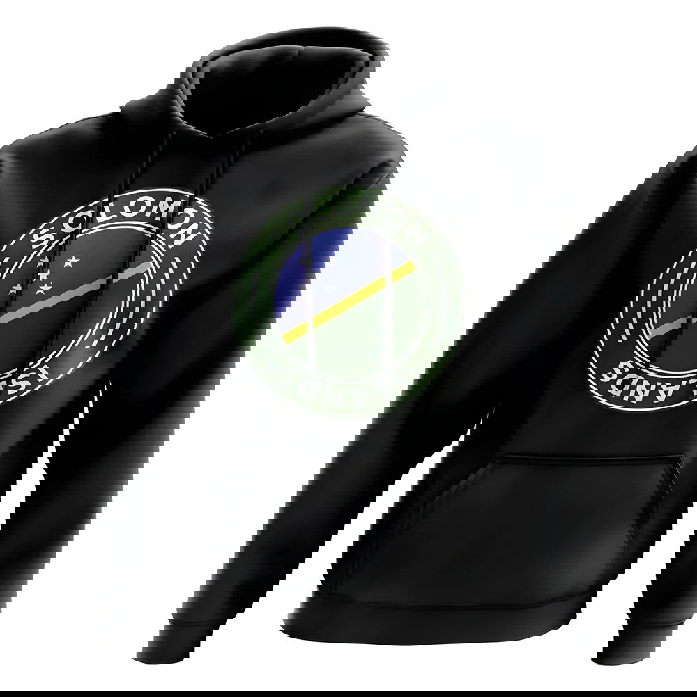 Solomon Islands Football Badge Hoodie (Black)