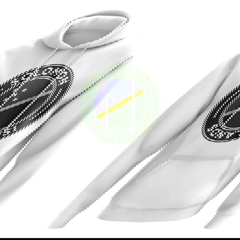 Solomon Islands Football Badge Hoodie (White)