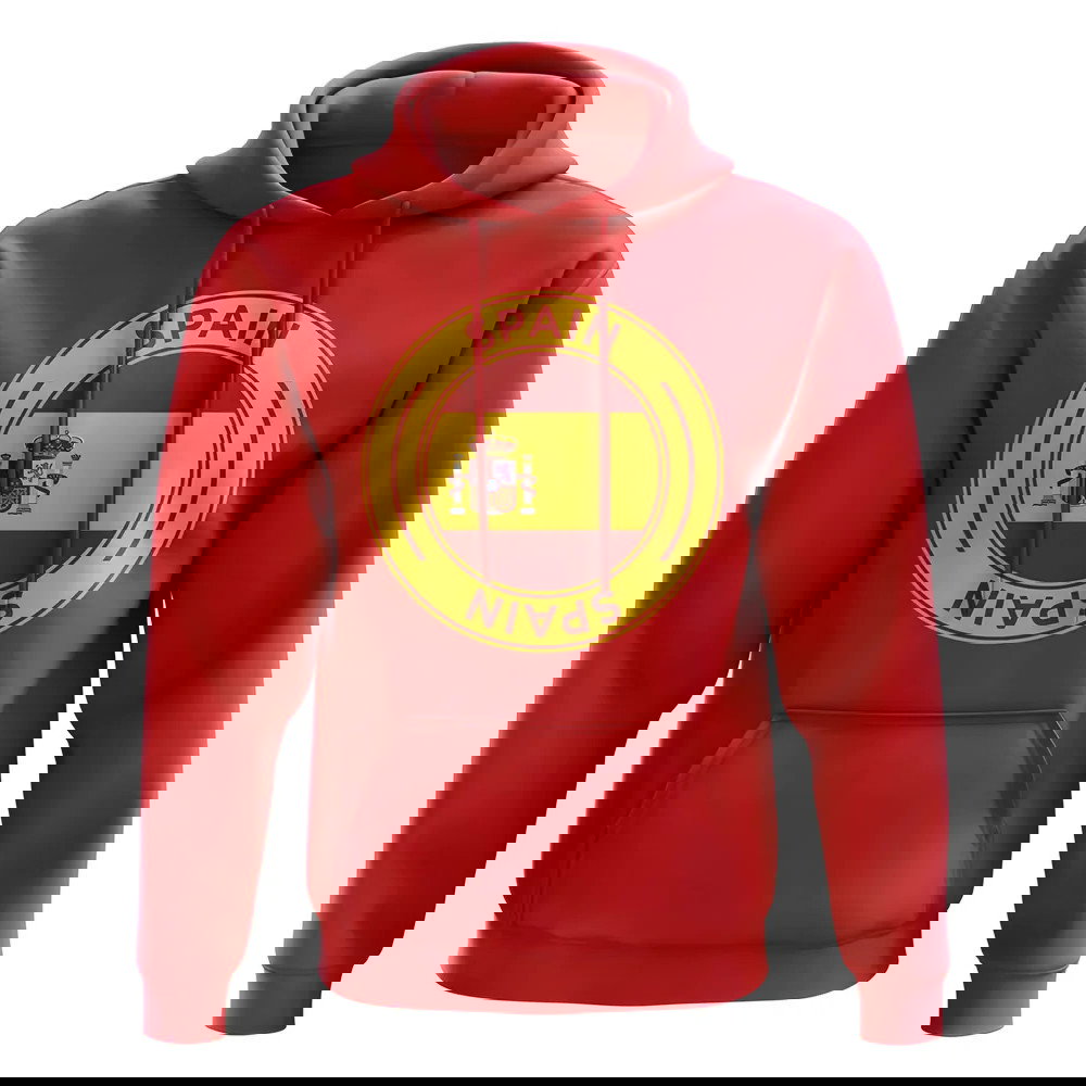 Spain Football Badge Hoodie (Red)